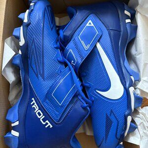 Nike Mens Force Trout 8 Keystone Baseball Cleats. Hyper Royal/White, Size 10